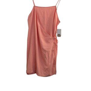 BP. Womens Pink Sleeveless Wrap Dress M 100% Polyester